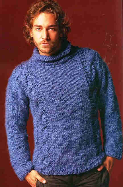Вязание мужских свитеров спицами со схемами и их описанием – просто и быстро!